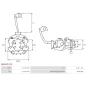 Porte-balais de démarreur pour BOSCH 0001368015, 0001368061, 0001368064, 0001368078