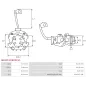 Porte-balais de démarreur pour BOSCH 0001109020, 0001109027, 0001109042, 0001109046