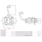 Porte-balais de démarreur pour BOSCH 0001370003, 0001370004