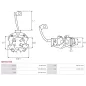 Porte-balais de démarreur pour BOSCH 0001510008, 0001510009, 0001510017, 0001510025