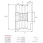 Poulie lente d’alternateur CARGO 235874, IKA 3.5302.0, 3.5302.1, INA 5350038, 5350038000, F-228411.02, F-228411.04, F-228411.2