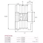 Poulie lente d’alternateur AS-PL UD11583AFP pour UD13364AFP, HONDA 31141-RL0-G01, IKA 3.5470.0, 3.5470.1, INA 5350229