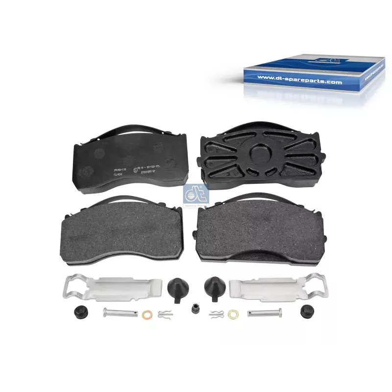 Kit de garnitures de disque de frein, avec kit de accessoires, W: 174 mm, S: 27 mm, H: 84 mm Pour MAN Chassis, Lion's, N-Busse Kit de garnitures de disque de frein, avec kit de accessoires, W: 174 mm, S: 27 mm, H: 84 mm Pour MAN Chassis, Lion's, N-Busse