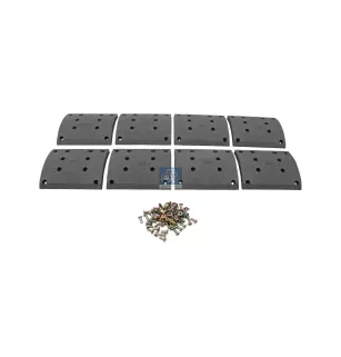 Kit de garnitures de frein à tambour, kit essieu W: 220 mm, S: 17 mm Pour MAN Chassis, F 7/8/9, G/M/F 90, L/M/F/E 2000, S-Busse
