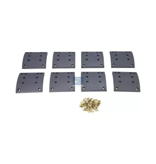 Kit de garnitures de frein à tambour, kit essieu - surdimensionné, W: 180 mm, S: 18.3 mm Pour MAN Chassis, F 7/8/9