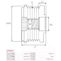 Poulie lente d’alternateur AS-PL UD11568AFP, KRAUF APN8795