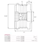 Poulie lente d’alternateur AS-PL UD46951AFP