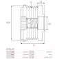 Poulie lente d’alternateur AS-PL UD101450AFP