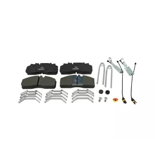 Kit de garnitures de disque de frein, avec témoins d'usure, W: 210 mm, S: 30 mm, H: 92 mm Pour DAF LF, XF - 0908138 - 1534099