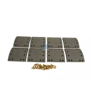 Kit de garnitures de frein à tambour, kit essieu, W: 175 mm, S: 20.7 mm Pour DAF 45/55/65/75/85/95, CF, F/N 500-3600, XF