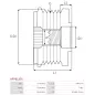 Poulie lente d’alternateur AS-PL UD101441AFP