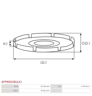 Protections de la poulie d’alternateur BOSCH 1120591506 pour F00M148611, CARGO 138236, INA 22882491, F-225653-91, F-225653.91