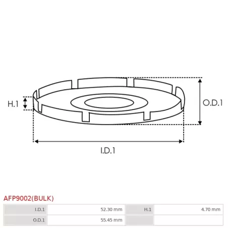 Protections de la poulie d’alternateur BOSCH 1120591506 pour F00M148611, CARGO 138236, INA 22882491, F-225653-91, F-225653.91