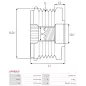 Poulie lente d’alternateur FORD VP2M5U10A352AA pour VP6S4U10A352AA, IKA 3.5354.0, 3.5354.1, INA 5350100000, 535010010, F-235931