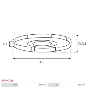 Protections de la poulie d’alternateur AS-PL UD47497AFP, BOSCH F00M148618, F00M148619, F00M148622, F00M148627, F00M148629