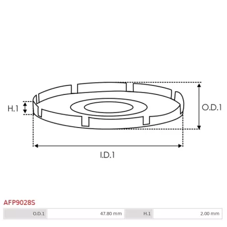 Protections de la poulie d’alternateur AS-PL UD47497AFP, BOSCH F00M148618, F00M148619, F00M148622, F00M148627, F00M148629