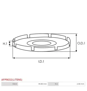 Protections de la poulie d’alternateur AS-PL UD19423AFP(LITENS), BOSCH F00M148617, LITENS 920798, TOYOTA 27416-0W020