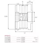 Poulie lente d’alternateur AS-PL UD21424AFP