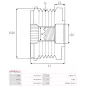 Poulie lente d’alternateur AS-PL UD101484AFP, LITENS 10543299