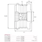 Poulie lente d’alternateur AS-PL UD101356AFP