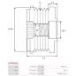 Poulie lente d’alternateur AS-PL UD101392AFP