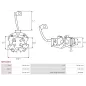 Porte-balais de démarreur pour HITACHI S13117, S13117A, S13118, S13120A