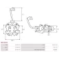 Porte-balais de démarreur pour HITACHI S13556, S13557A, S13558, S14-412