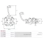 Porte-balais de démarreur pour VALEO D6RA15, D6RA16, D6RA18, D6RA20