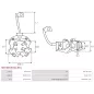 Porte-balais de démarreur pour VALEO 436062, 438079, 438211, 455949, 458375