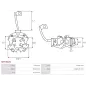 Porte-balais de démarreur pour VALEO TS12ER20, TS12ER22, TS12ER25