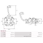 Porte-balais de démarreur pour VALEO 438177, 438238, 458225, TS12E30