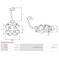 Porte-balais de démarreur pour VALEO TS1277, TS12E901, TS12E902, TS12E9B