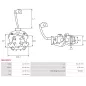 Porte-balais de démarreur pour MITSUBISHI M0T87681, M1T50271