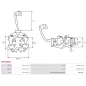 Porte-balais de démarreur pour DENSO 2280006572, 2280007380, 2280007413, 2280007550