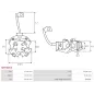 Porte-balais de démarreur pour DENSO 1280008141, 1280008142, 1280008150, 1280008151