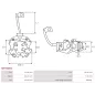 Porte-balais de démarreur pour DENSO 1280000710, 1280009700, 1280009701, 228000-4391