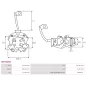 Porte-balais de démarreur pour DENSO 1280007560, 1280007713, 1280007714, 1280008220