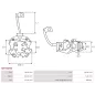 Porte-balais de démarreur pour DENSO 428000-0660, 428000-0720, 428000-1620