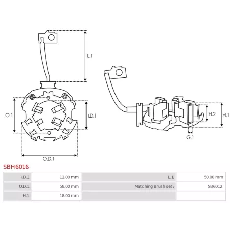 Porte-balais de démarreur pour DENSO 2280009901, 2280009902