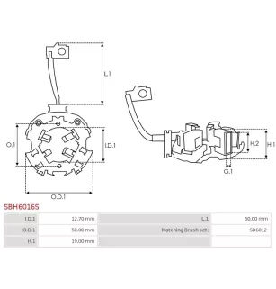 Porte-balais de démarreur pour DENSO 2280009902, 4280000150, 428000015