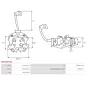 Porte-balais de démarreur pour DENSO 2280009902, 4280000150, 4280000151, 4280000152