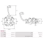 Porte-balais de démarreur pour DENSO 1280009310, 1280009520, 1280009860, 1280009870