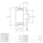 Poulie d’alternateur AS-PL UD18289AP, BOSCH 1986AE0461, F00M991358, CARGO 139932, VW 038903119B, CASCO CCP10901AS