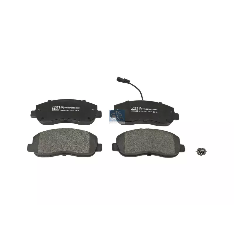 Kit de garnitures de disque de frein, W: 163.5 mm, S: 18.2 mm, H: 64.7 mm Pour Nissan NV400 - Opel Movano - Renault Master