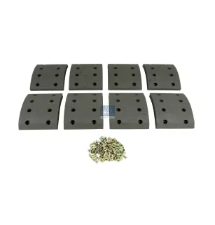 Kit de garnitures de frein à tambour, kit essieu, W: 150 mm, S: 18.5 mm Pour Renault G / Manager, Magnum, Midliner, Premium
