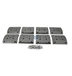 Kit de garnitures de frein à tambour, kit essieu - surdimensionné, W: 220 mm, S: 19.5 mm Pour Renault Kerax, Magnum, Premium