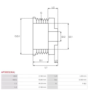 Poulie d’alternateur BOSCH F00M147906 pour F00M992723, CARGO 231584