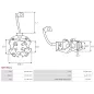 Porte-balais de démarreur pour MAGNETON 443115141310, 443115141311, 443115141331