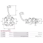 Porte-balais de démarreur pour ISKRA / LETRIKA AZJ3109, AZJ3110, AZJ3114, AZJ3115