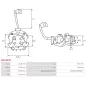 Porte-balais de démarreur pour MITSUBA SM710-08, SM71001, SM730-02